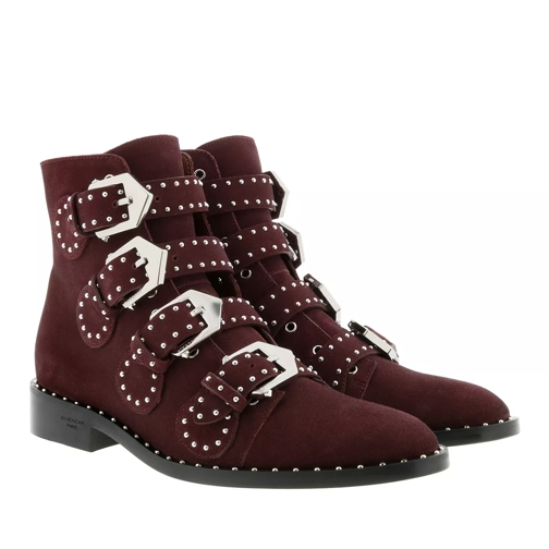 Givenchy Elegant Studded Boots Oxblood Stiefelette