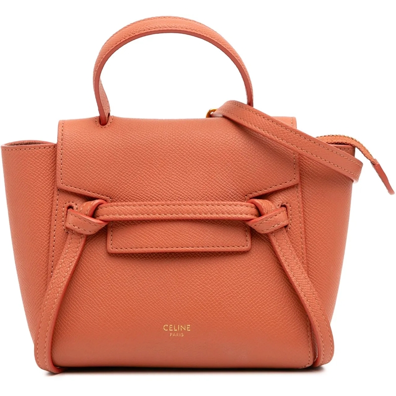 Celine Schultertasche Pico Grained Calfskin Belt Bag orange