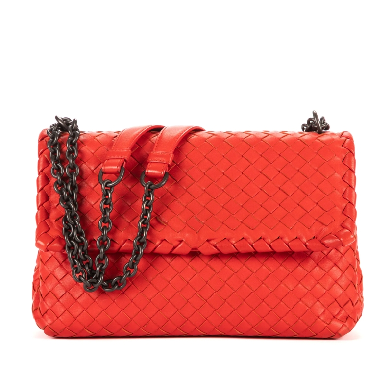 Bottega Veneta Crossbody Bag Olimpia Medium rot