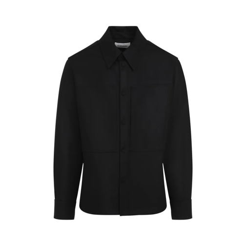 Jil Sander Hemden Black Wool Shirt Black