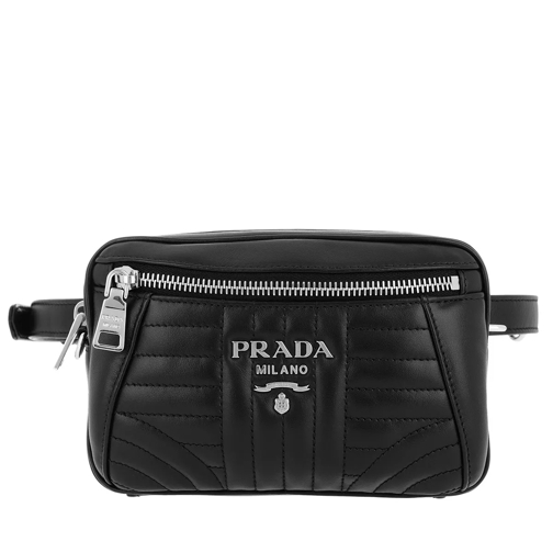 Prada Funny Pack Diagramme Leather Black Crossbody Bag