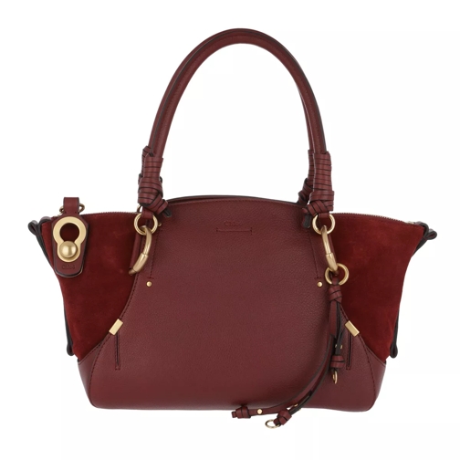Chloé Owen Shoulder Bag Leather Sienna Red Rymlig shoppingväska