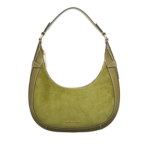 MICHAEL Michael Kors Sm Crescent Tz Shldr Smokey Olive Hobo Bag