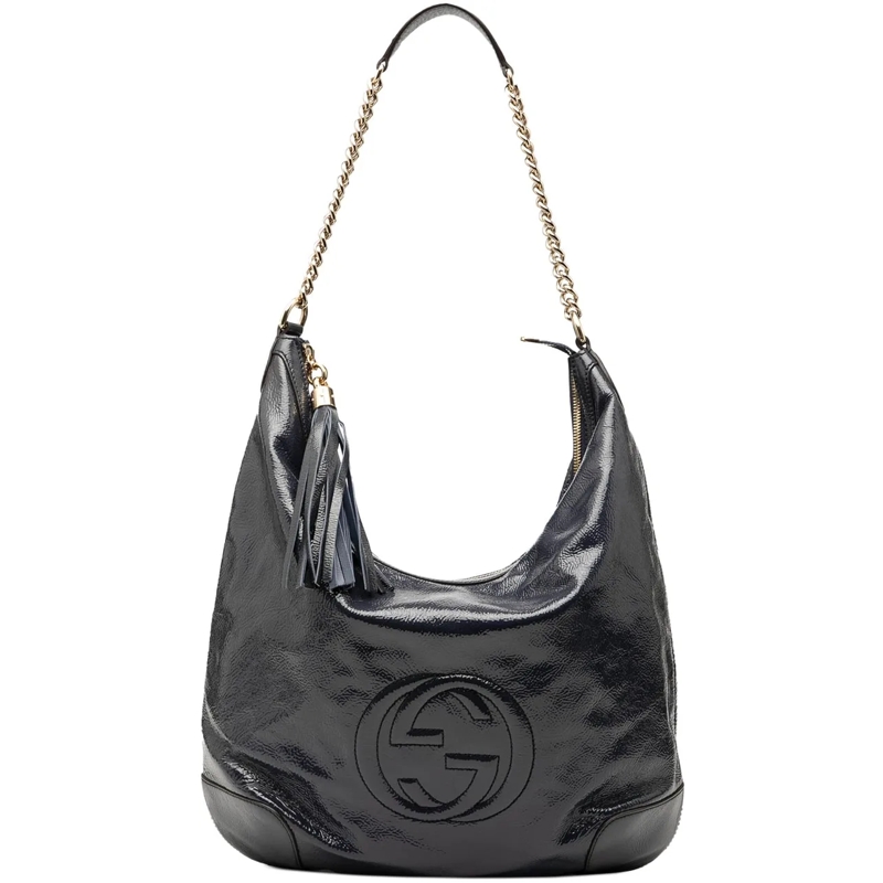 Gucci Sac à bandoulière Patent Soho Shoulder Bag blau