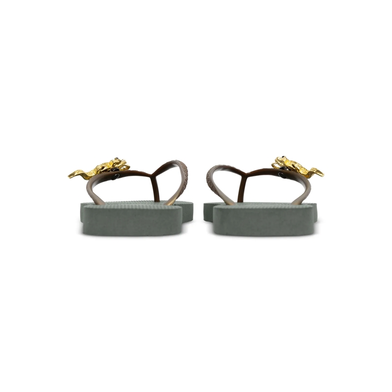 UZURII Flip Flops Zehentrenner Gold Crocodile Switch grün(Image 6)