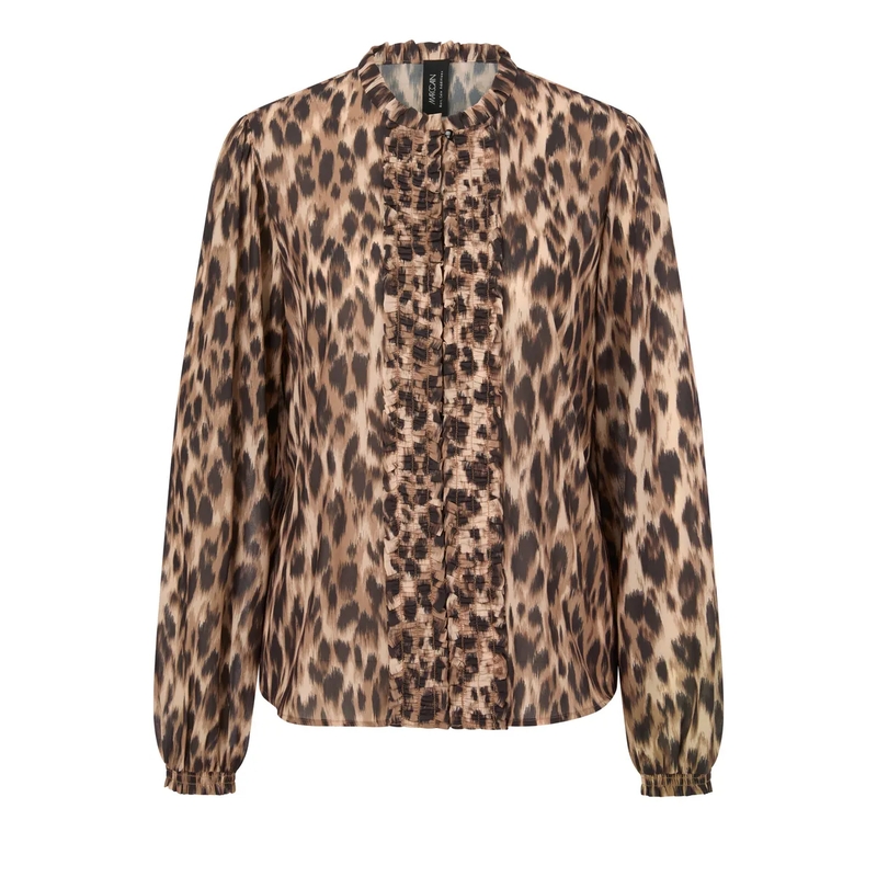 Marc Cain Bluse Bluse seal brown