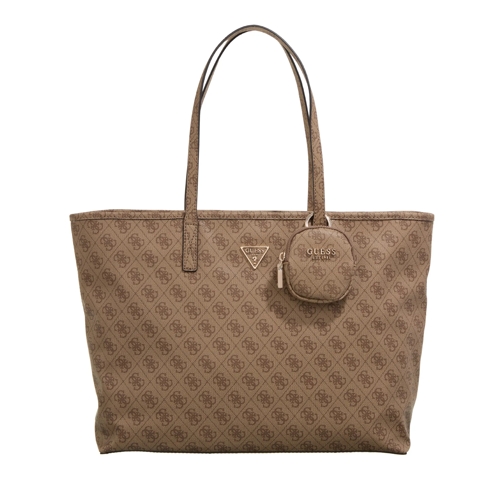 Guess Shopper Power Play Large Tech Tote Latte Logo