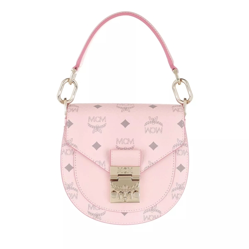 MCM Mini Patricia Visetos Shoulder Bag Powder Pink Satchel