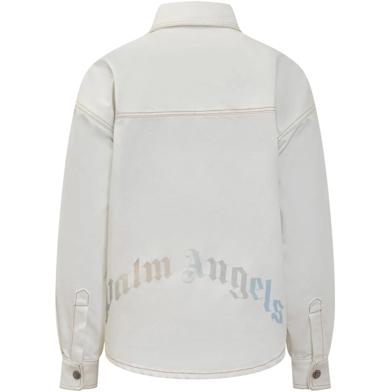 Palm Angels Jeansjacke Giacca in Jeans Sunrise weiß(Image 2)