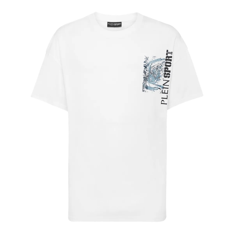 Plein Sport T-Shirt T-Shirt Rundhalsausschnitt Ss Tiger weiss