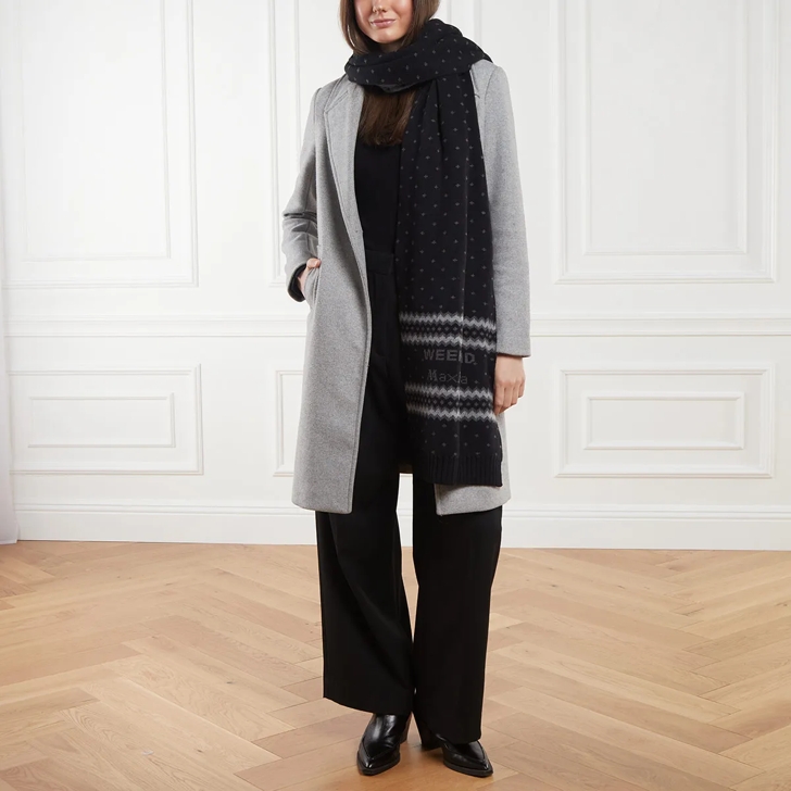WEEKEND Max Mara Valdez Nero | Wool Scarf