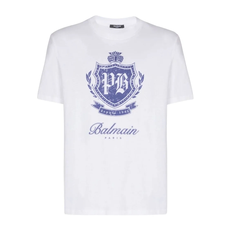 Balmain T-Shirt Graphic-Print White T-Shirt White