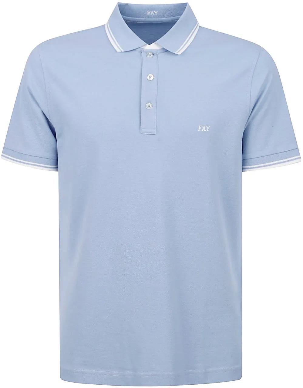 Thumbnail - Fay - T-Shirts And Polos Light Blue - Größe XXL - blue