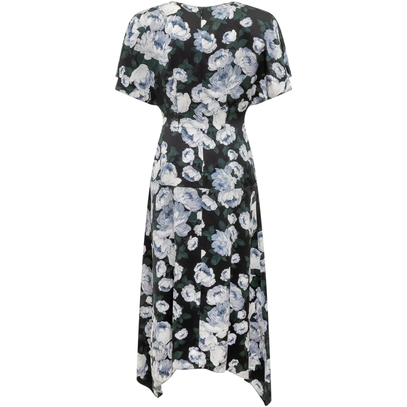 Stella McCartney Maxikleid Abito Midi Floreale Asimmetrico schwarz(Image 2)