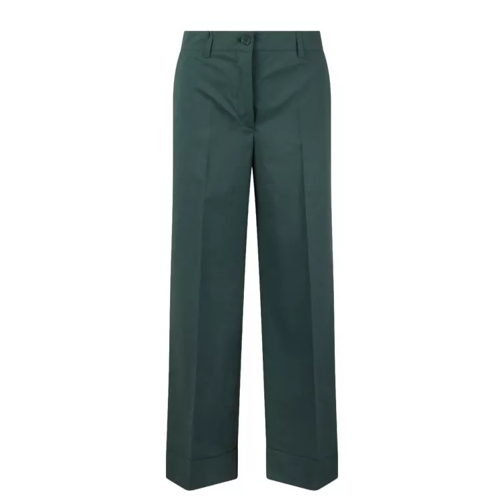 P.A.R.O.S.H. Canyox Popeline Cotton Pant Green 