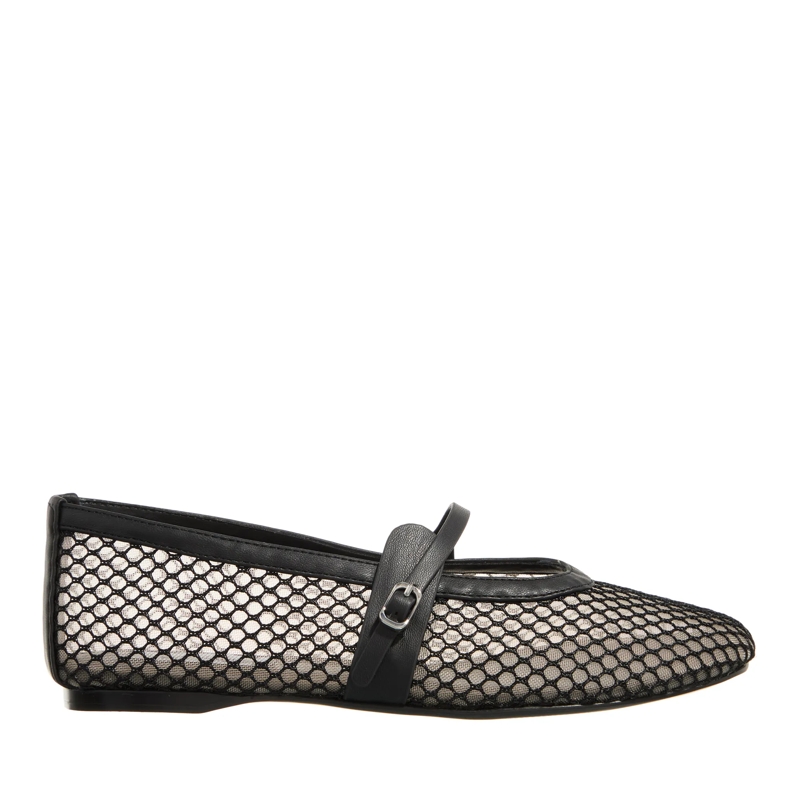 Steve Madden Ballerinas Rejoice-M Black Mesh