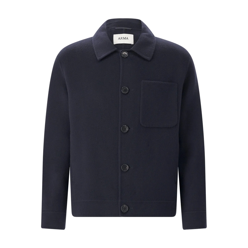Arma Hemdjacke Overshirt aus Wolle dunkelblau