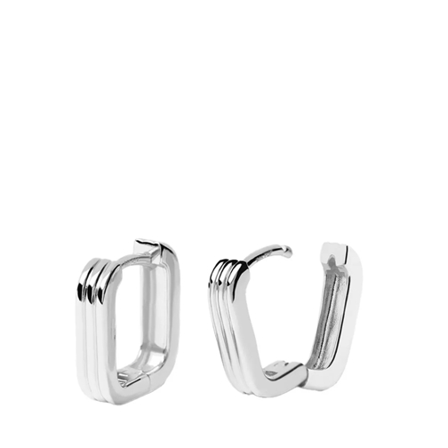 PDPAOLA Nova Earrings Silver Créole
