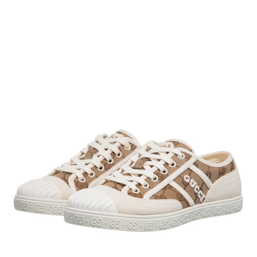 Gucci GG Canvas Trainer Sneaker Beige / Ebony / White Low-Top Sneaker