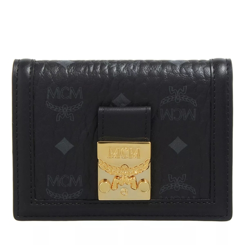 MCM Tracy Card Case Mini Black Bi-Fold Wallet