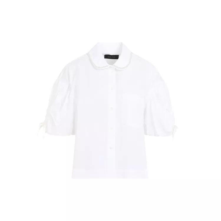 Simone Rocha - White Cotton Puff Sleeve Boxy Shirt - Größe 4 - white