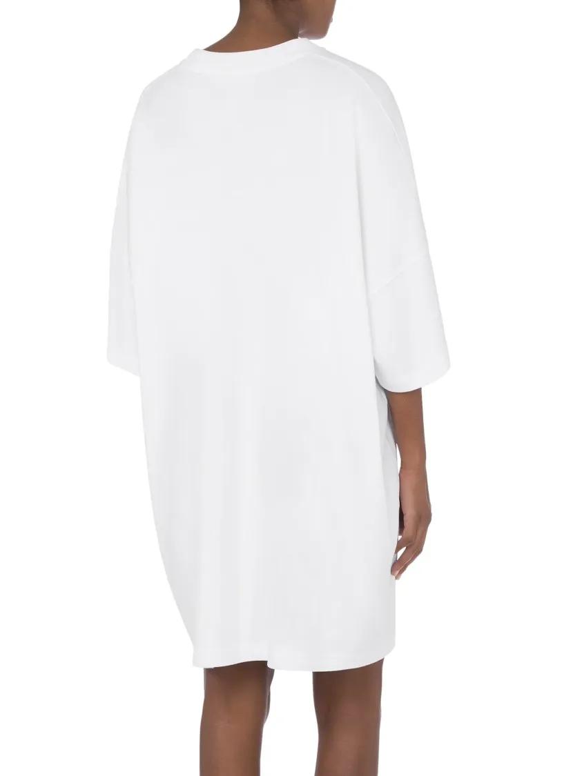 オールインワン・サロペット Moschino Oversized White Dress With Graphic Elements Moschino Oversized White Dress With Graphic Elements White