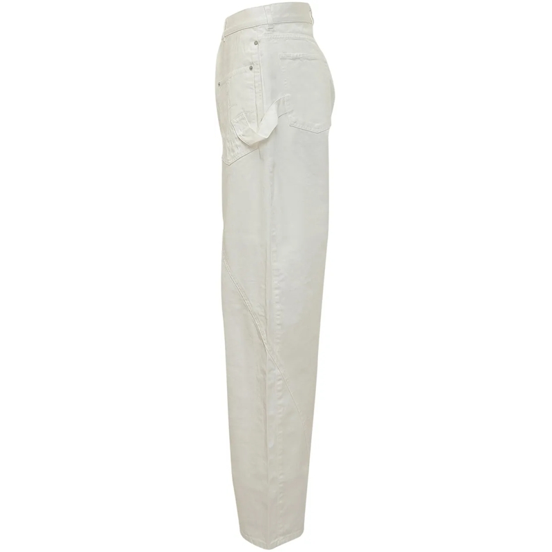J.W.Anderson Jeans mit geradem Bein Jeans Twisted Workwear in Cotone weiß(Image 3)