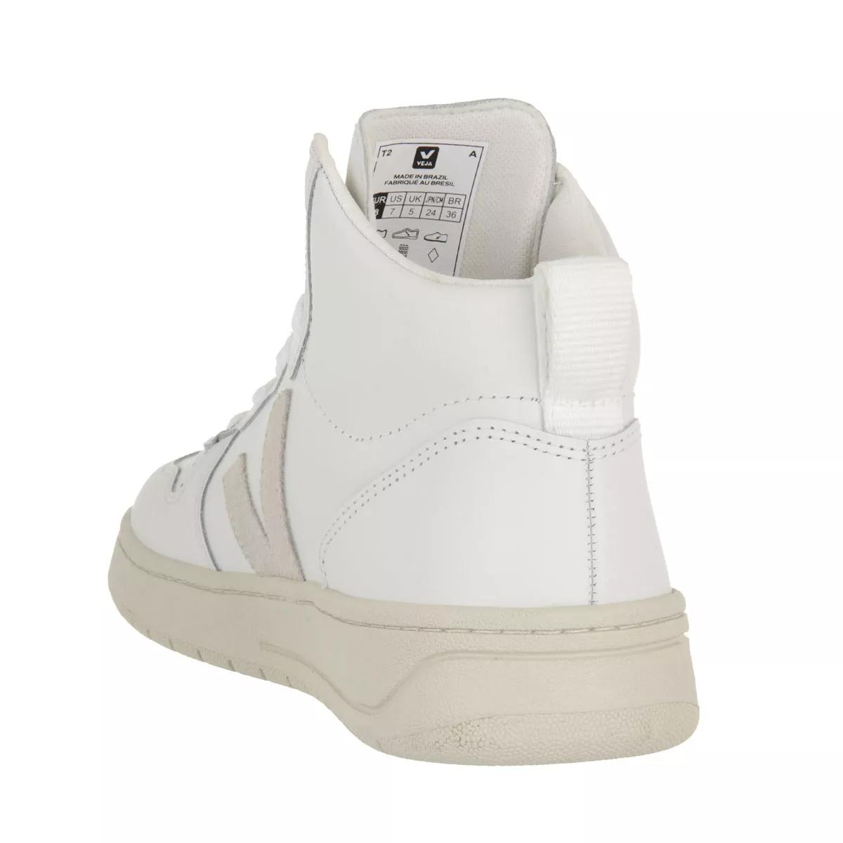 Veja V 15 Leather Extra White Natural High Top Sneaker