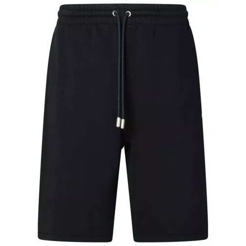 Off-White Black Cotton Bermuda Shorts Black 