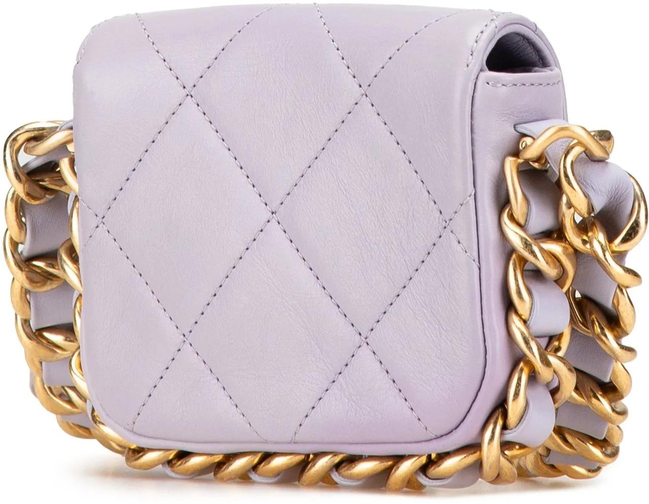 Thumbnail - Chanel Hobo Bags - Mini Quilted Calfskin Framing Chain Flap - Gr. unisize - in Orange - für Damen