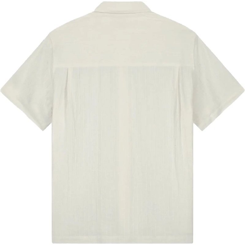 ØLÅF Legeres Oberteil Olaf Textured Stripe Boxy Ss Shirt Korte Mouw Over weiß(Image 2)