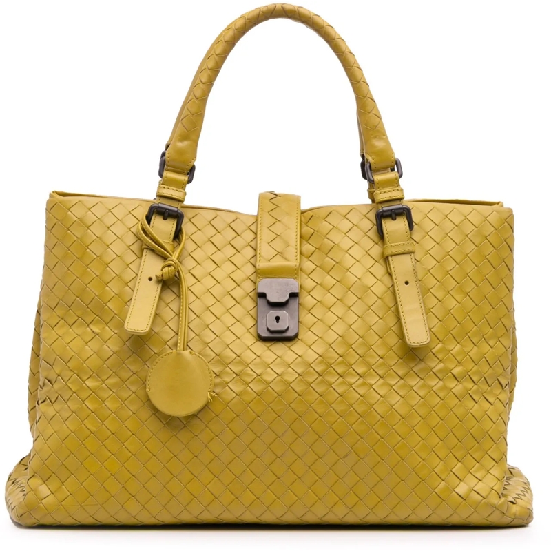 Bottega Veneta Shopper Medium Nappa Intrecciato Roma Tote gelb