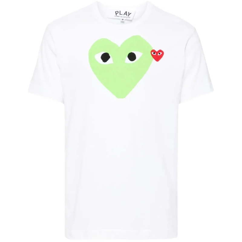 Comme des Garcons T-shirt T-shirt Red Emblem Red Heart Green grün