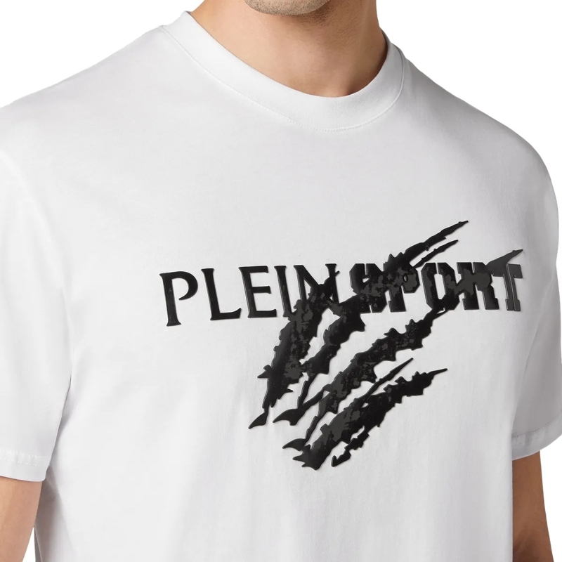 Plein Sport T-Shirt T-Shirt Rundhalsausschnitt Scratch weiss(Image 5)