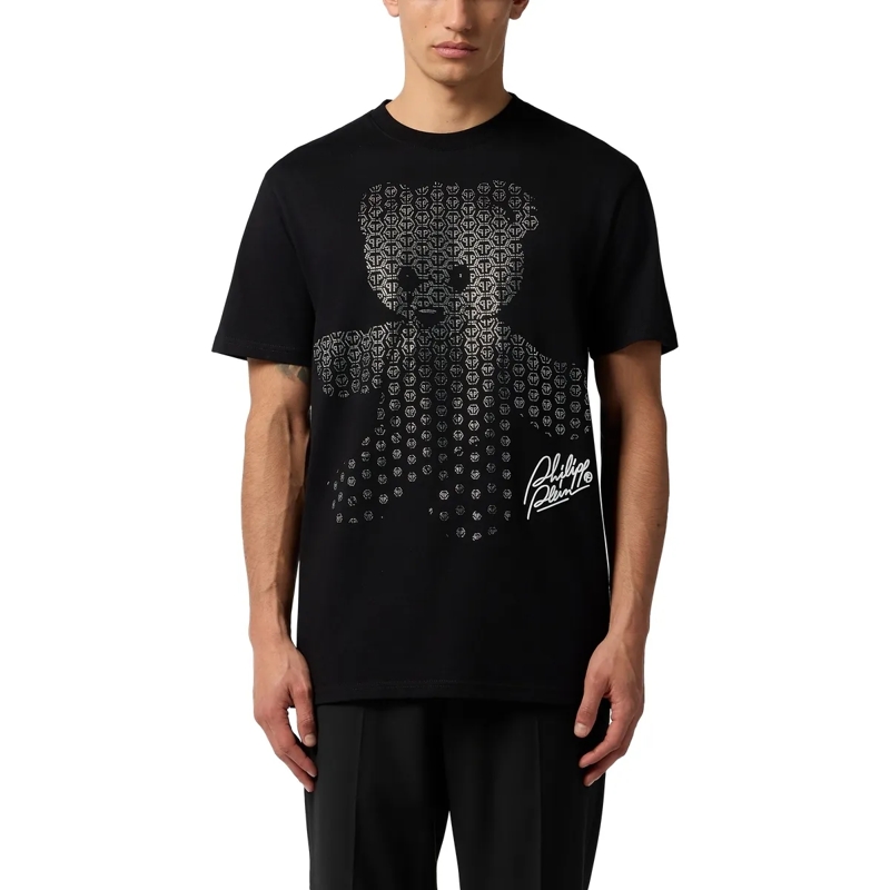 Philipp Plein T-Shirt Round Neck T-Shirt Teddy Strass Teddy Bear schwarz(Image 3)