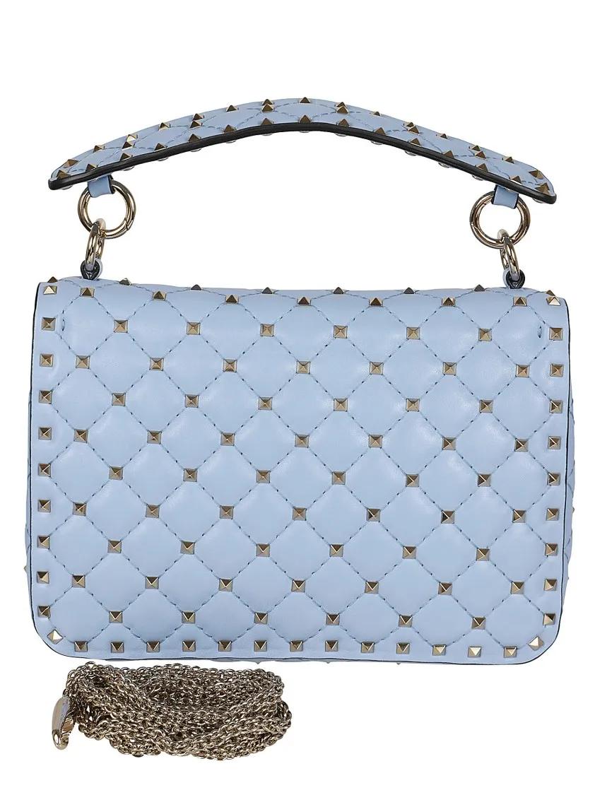 Valentino Shoppers Medium Shoulder Bag Spike Rockstud in blauw