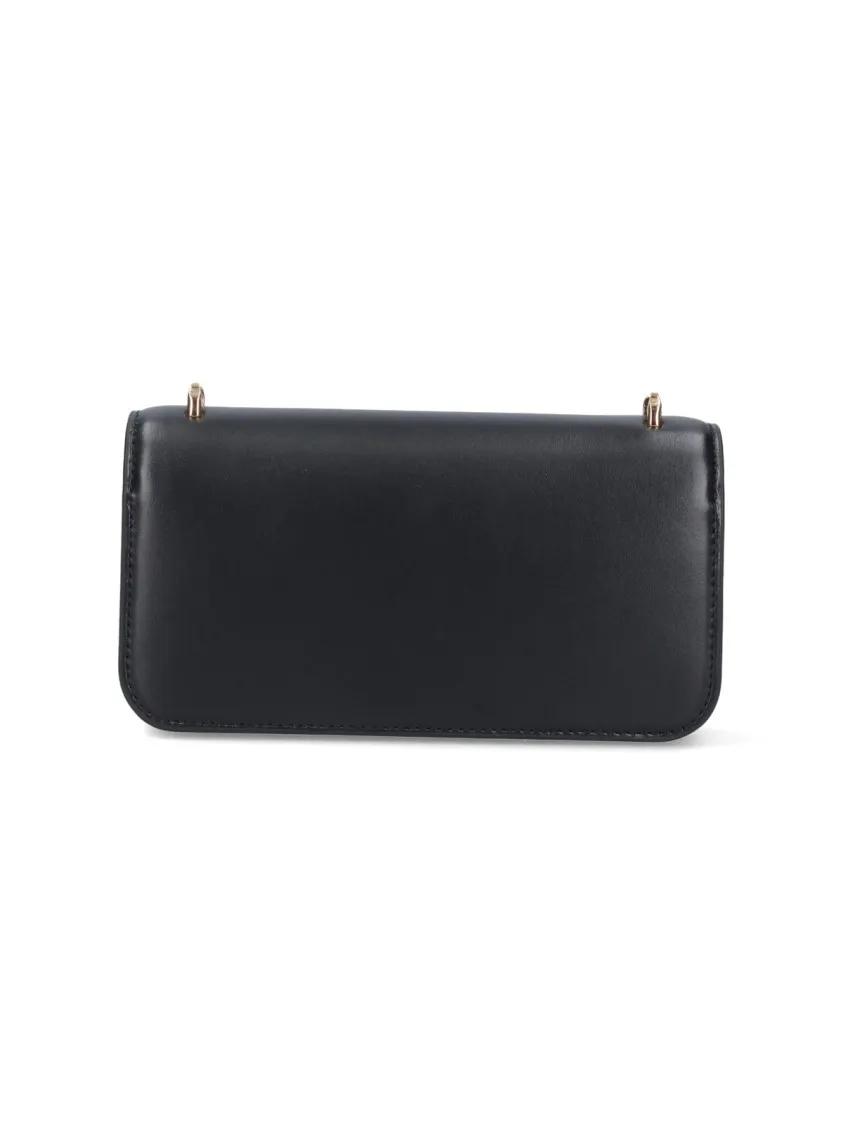TORY BURCH Hobo bags Small Black Calf Leather Eleanor Crossbody Bag in zwart