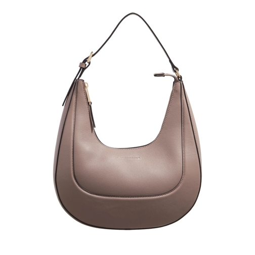 LES VISIONNAIRES Claire Structure Taupe Brown Shoulder Bag