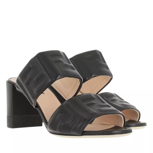 Fendi FF Slide Sandals Leather Muil