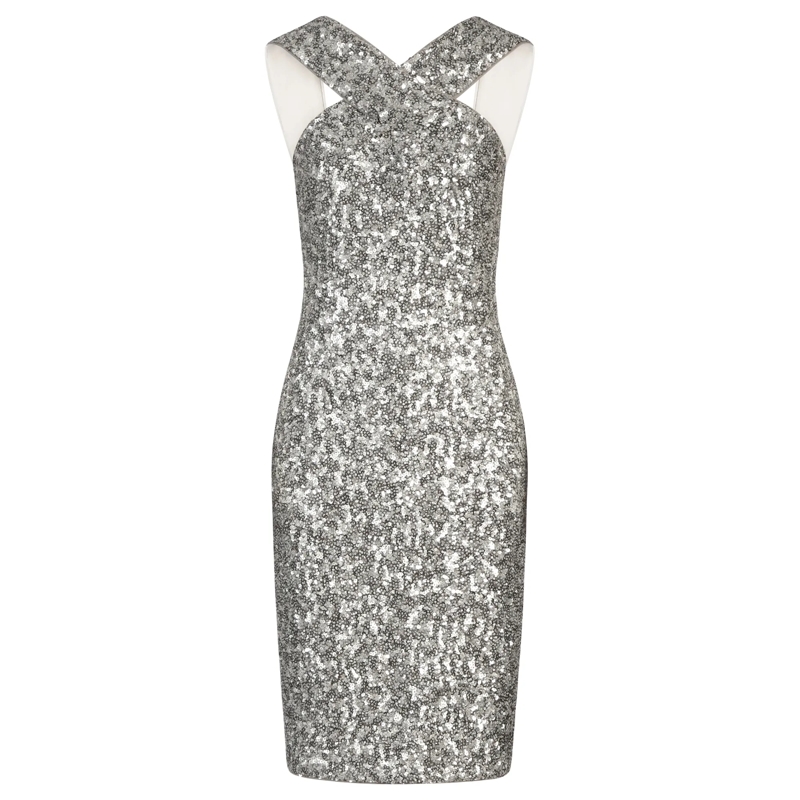 Kraimod Midikleid Cocktailkleid silber