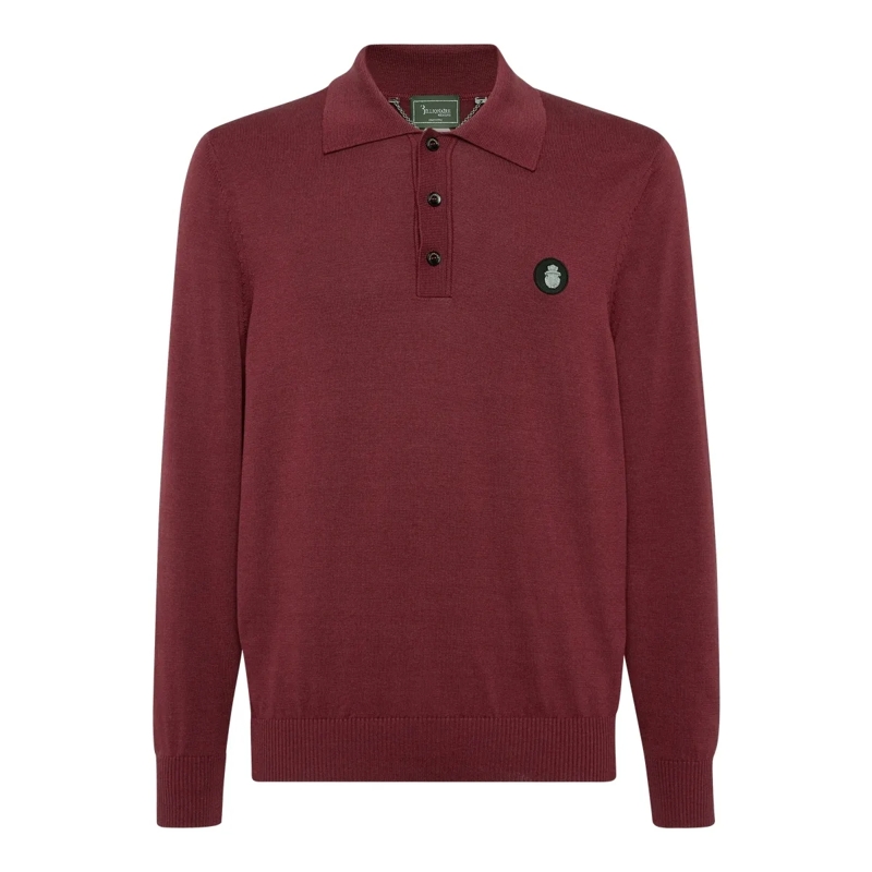 BILLIONAIRE Top Poloshirt Ls bordeaux