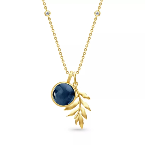 Julie Sandlau Classic Prime Necklace Gold/Sapphire Blue Lange Halskette