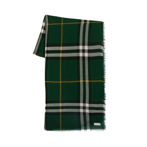 Burberry Giant Check Scarf - Wool - Green Green Leichter Schal