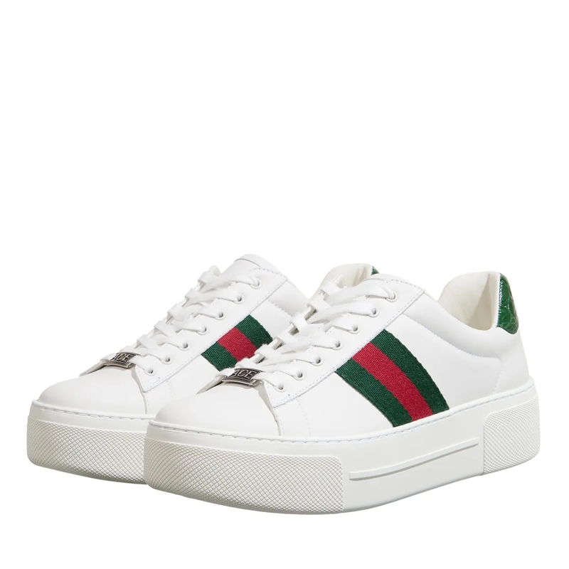 Gucci Low-Top-Sneaker Women's Ace Sneaker White / Green / Red(Image 4)