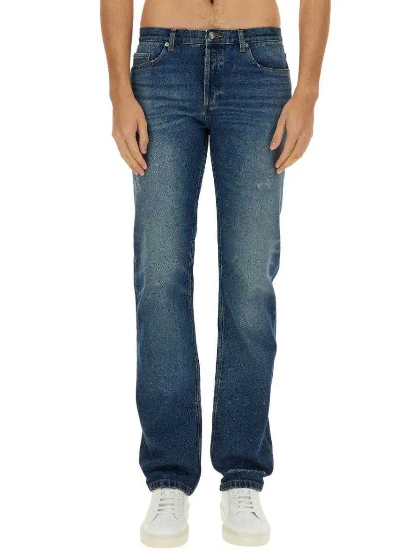 Thumbnail - A.P.C. - Regular Fit Faded Blue Jeans - Größe 31 - blau