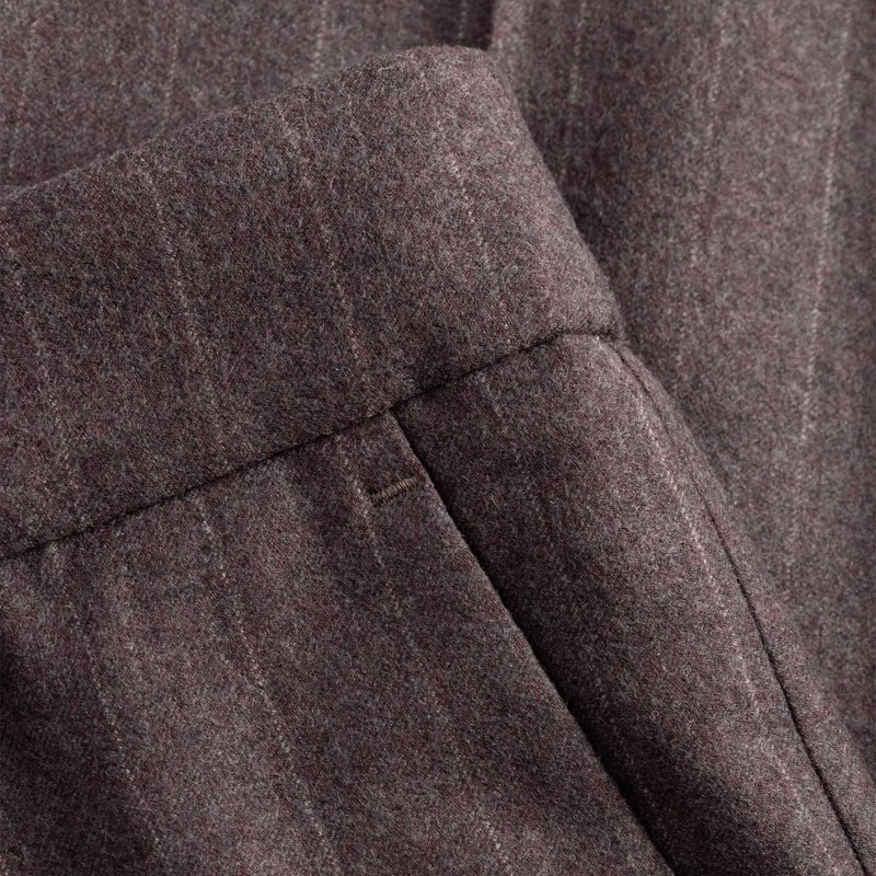windsor.  Bundfaltenhose aus Wolle braun(Image 3)