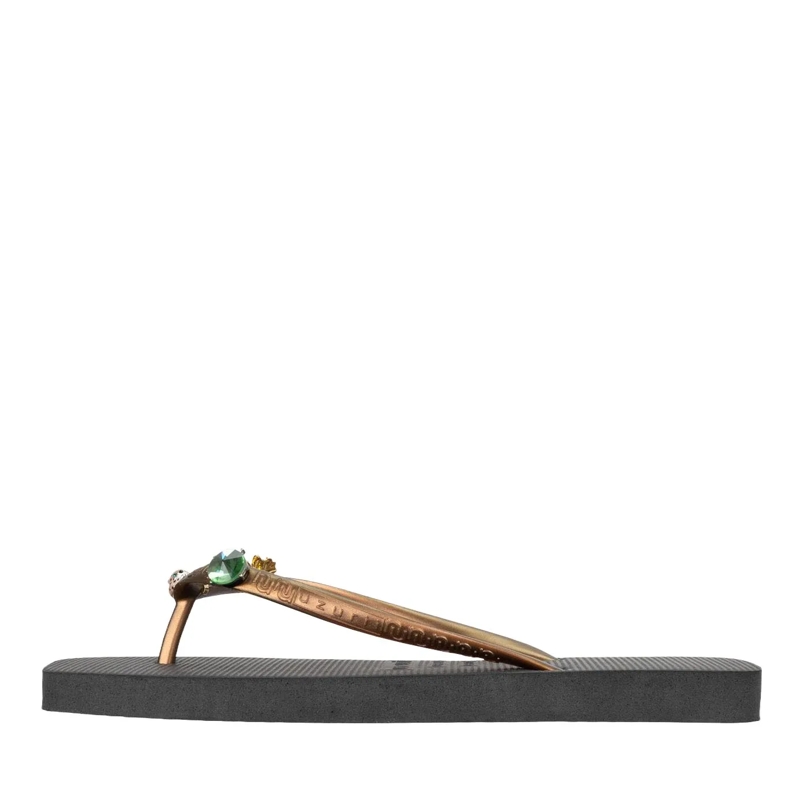UZURII Flip Flops flip flop Flore Square Grande schwarz(Image 2)