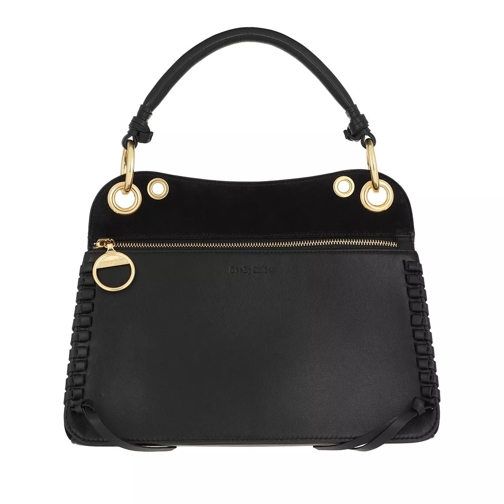 See By Chloé Whipstitch Panelled Tote Bag Leather Black Rymlig shoppingväska