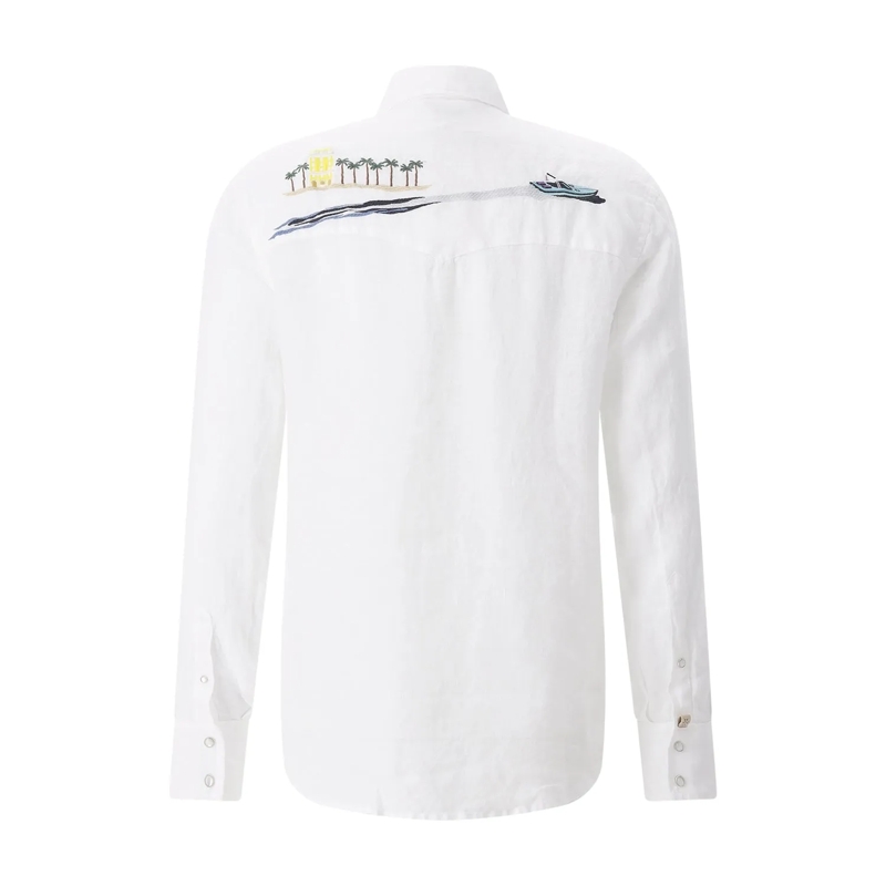 Jacob Cohen Hemd Hemd aus Leinen Resort Collection weiß(Image 2)