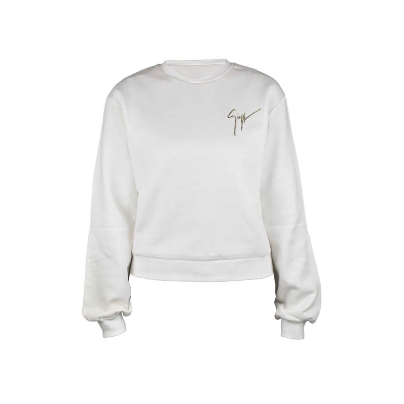 Giuseppe Zanotti  Short White Cotton Sweatshirt White